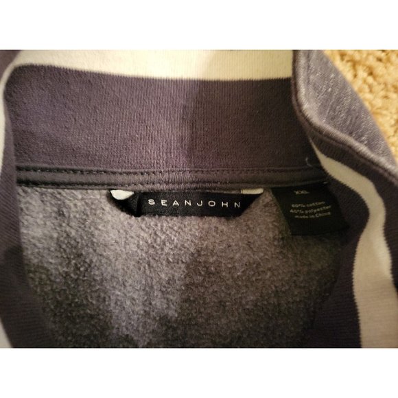 Sean John Men's Zip Up Long Sleeve Jacket Size XXL/2XL Grey White - Picture 5 of 14